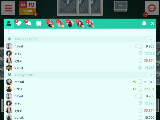 Pişti - Online iPad  Screenshots