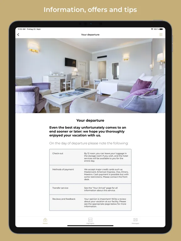 Capturas de pantalla de Hotel Cenobio dei Dogi iPad 