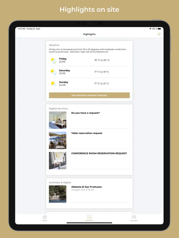 Capturas de pantalla de Hotel Cenobio dei Dogi iPad 
