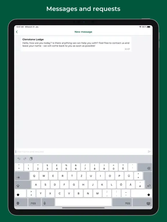 Ảnh chụp màn hình của Glenstone Lodge iPad 