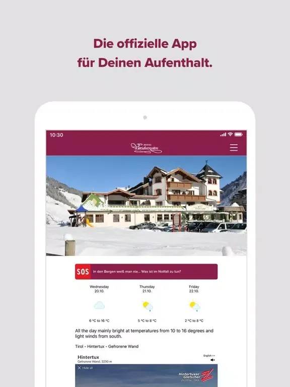 Vierjahreszeiten Hintertux iPad  Ekran Görüntüleri