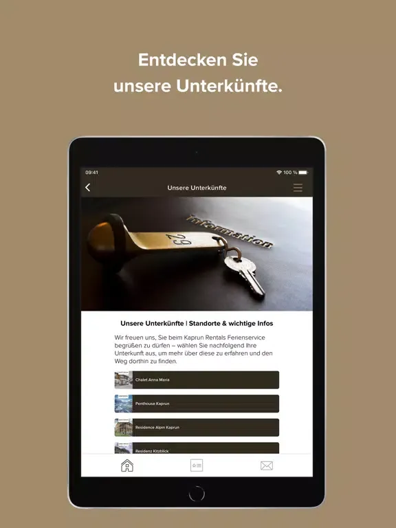 Kaprun Rentals iPad 應用截圖