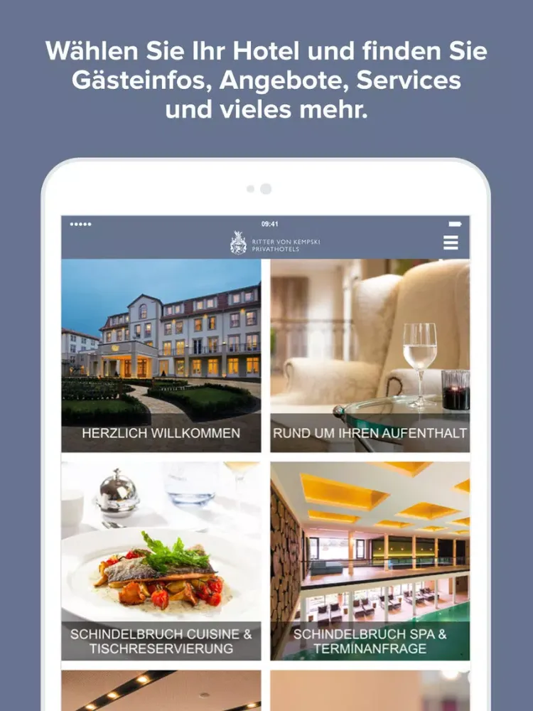 Ritter von Kempski Hotels iPad 应用截图