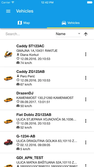 Capturas de tela do GDi auto nadzor PLUS