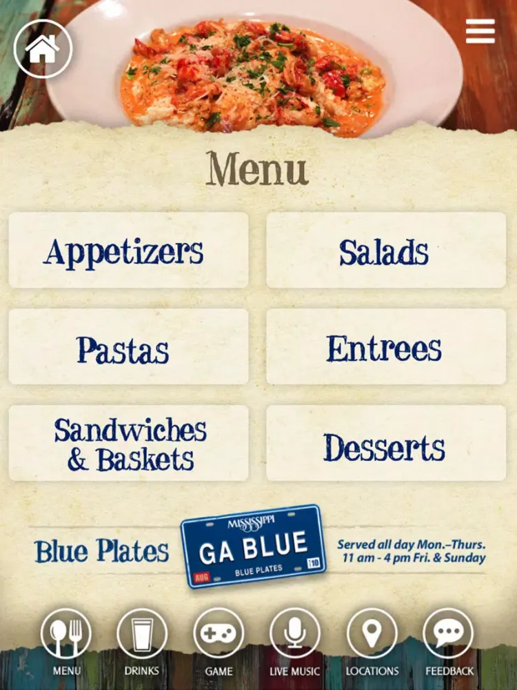 Tangkapan skrin Georgia Blue Mobile App iPad 