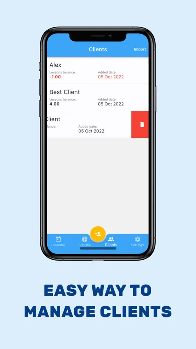 Zrzuty ekranu Lessons manager