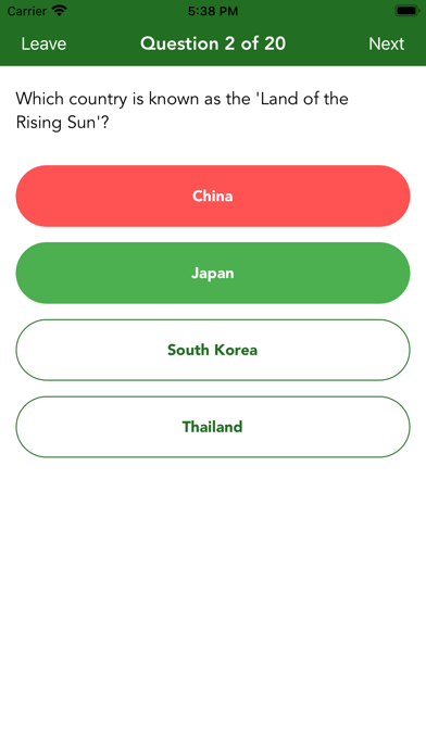Tangkapan skrin General Knowledge Trivia Quiz