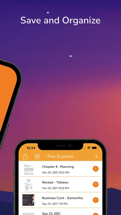 Captures d'écran de Tiny Scanner App • PDF Scanner