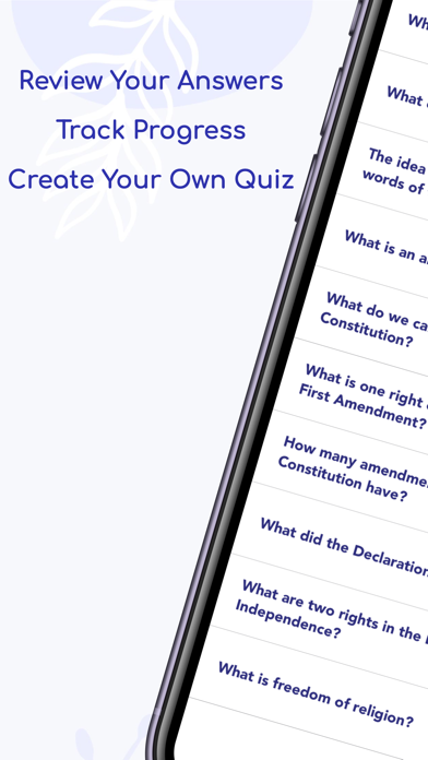 Capturas de pantalla de US Citizenship Test Study 2024