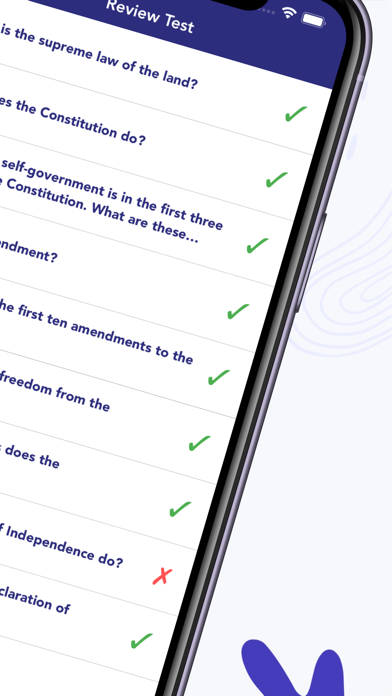 Capturas de pantalla de US Citizenship Test Study 2024