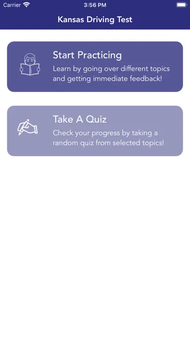 Capturas de pantalla de DMV Permit Test • Kansas