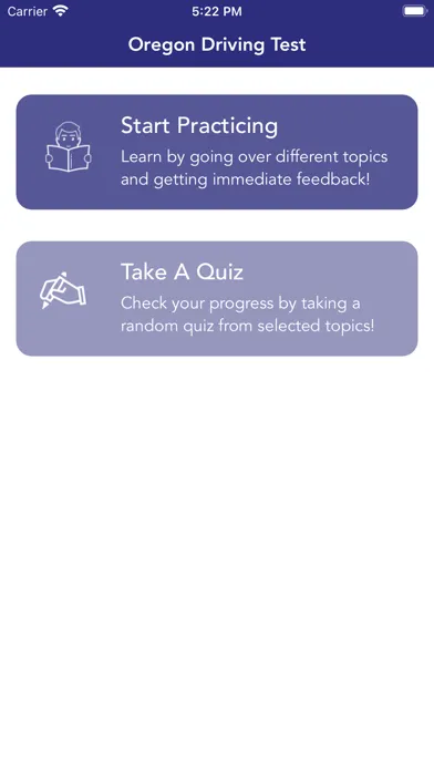 ภาพหน้าจอของ DMV Practice Test • Oregon