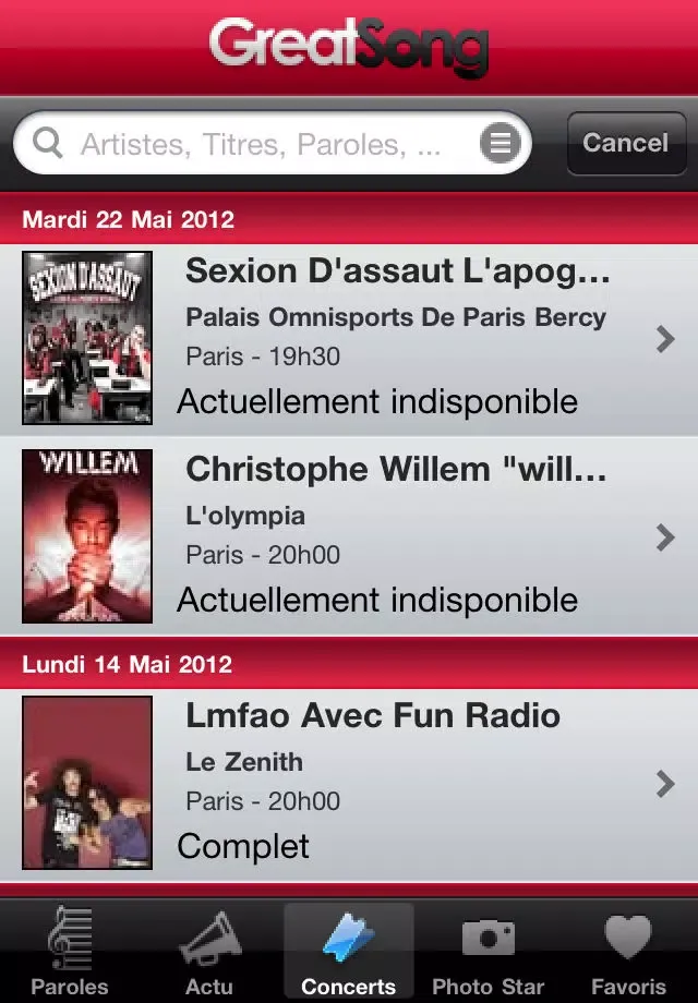 Paroles de chansons Screenshots