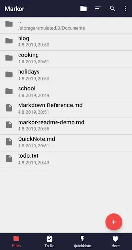 Tangkapan layar Markor: Edit Markdown offline