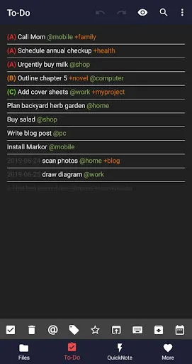 Tangkapan layar Markor: Edit Markdown offline
