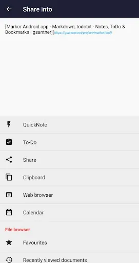 Tangkapan layar Markor: Edit Markdown offline