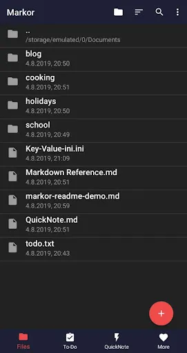 Tangkapan layar Markor: Edit Markdown offline