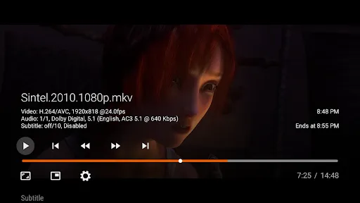 Zrzuty ekranu Vimu Media Player for TV