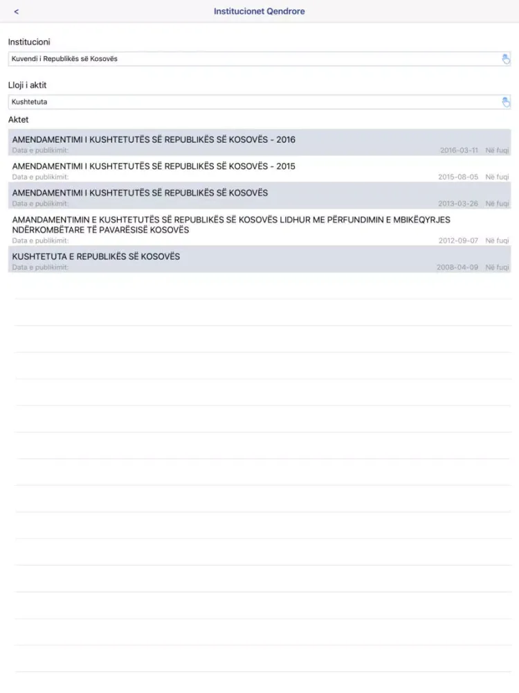 Gazeta Zyrtare - RKS iPad  Screenshots