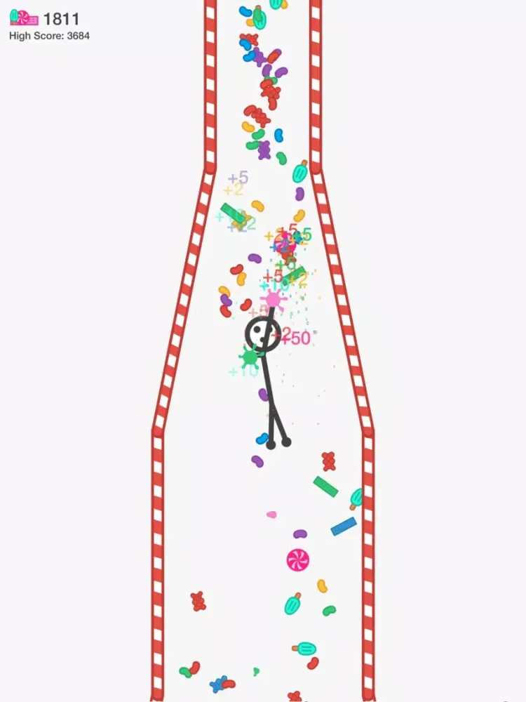 Tangkapan layar Sticky Stickman's Candy Climb iPad 