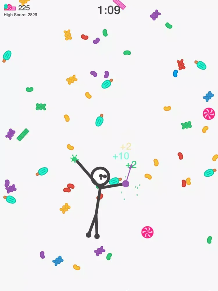 Tangkapan layar Sticky Stickman's Candy Climb iPad 
