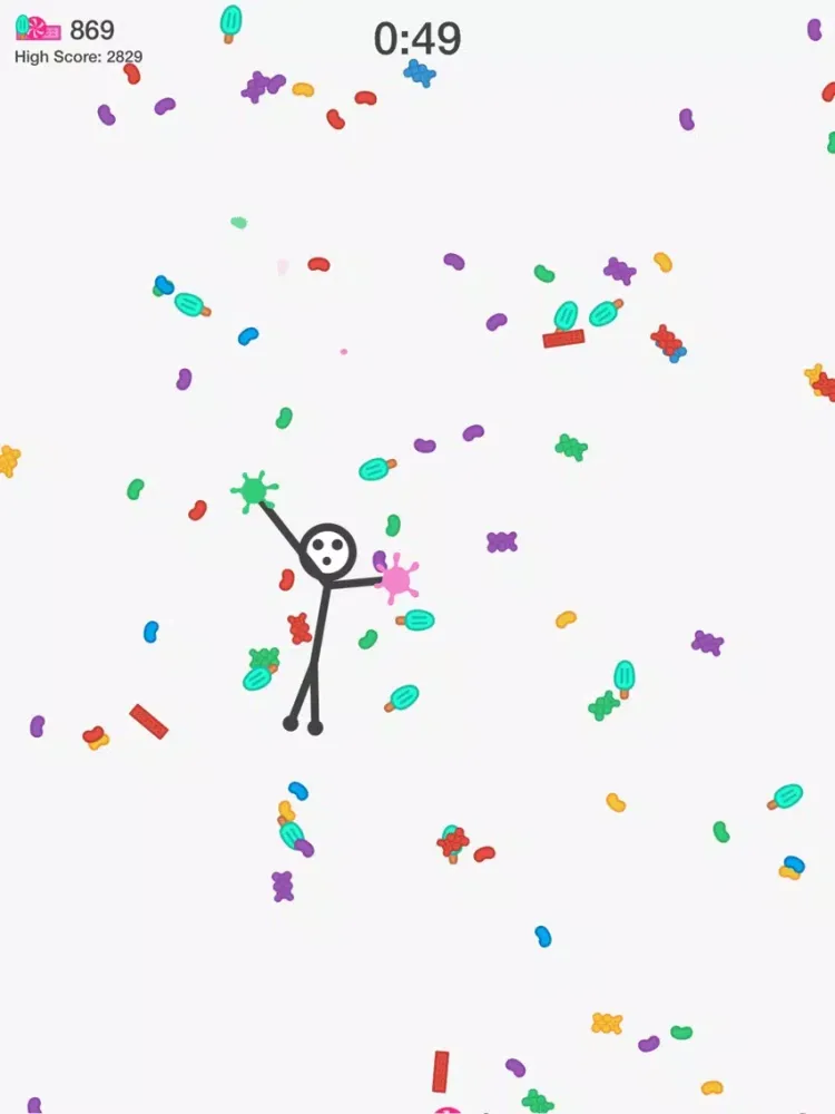 Tangkapan layar Sticky Stickman's Candy Climb iPad 
