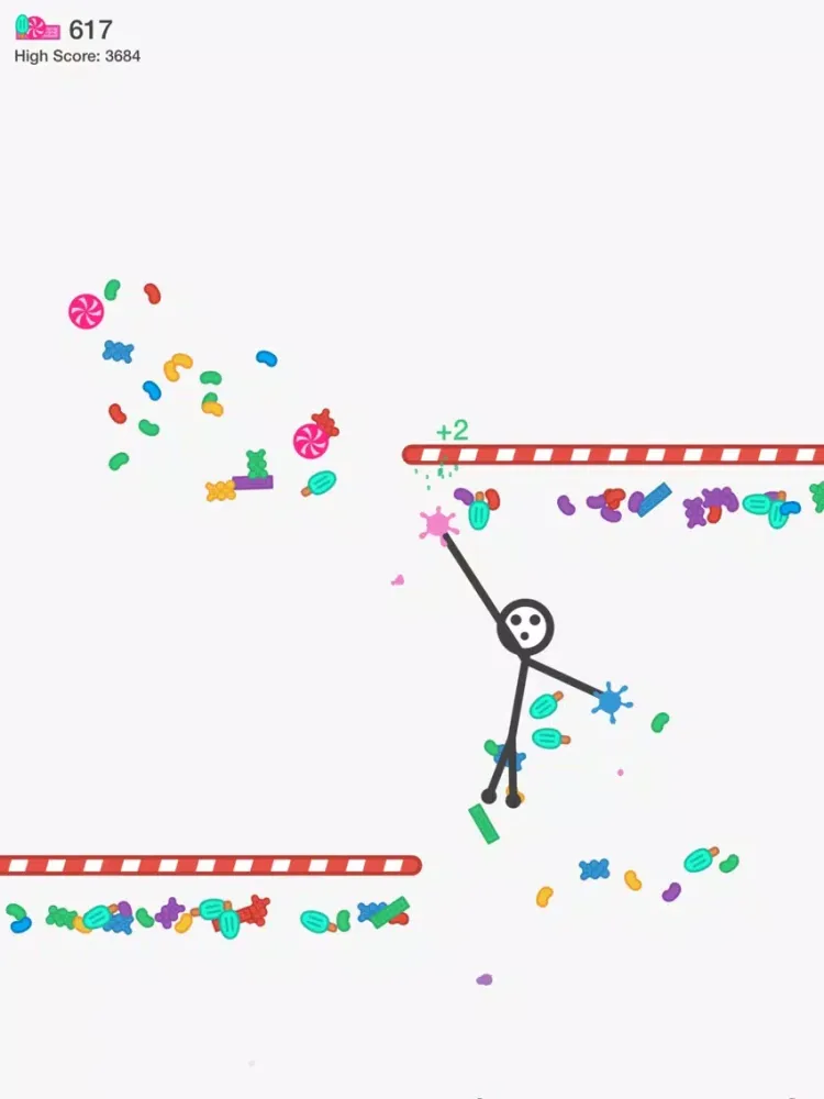 Tangkapan layar Sticky Stickman's Candy Climb iPad 