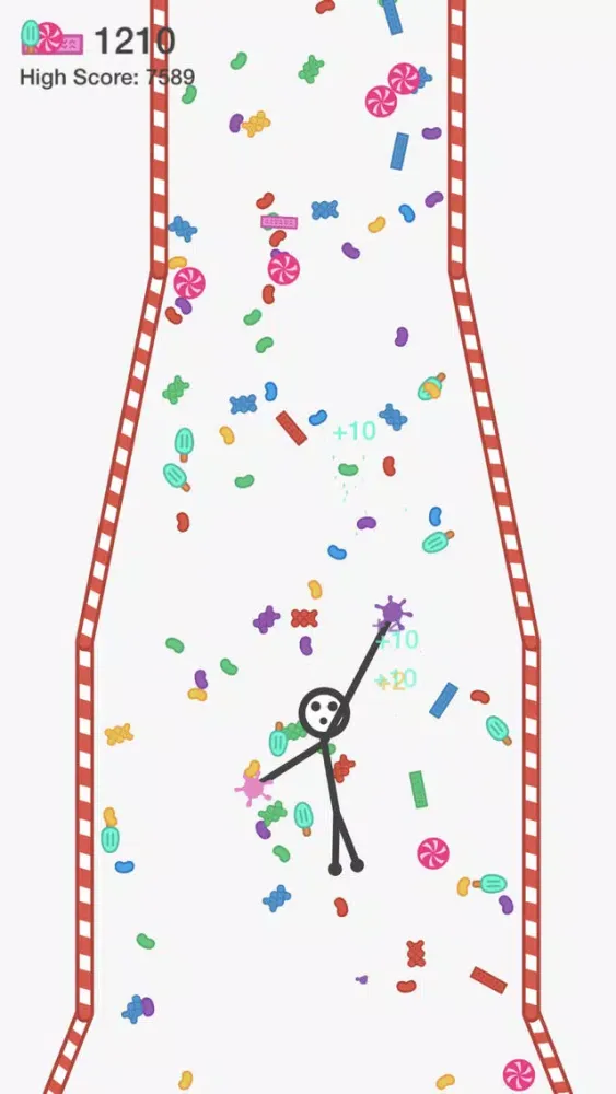 Tangkapan layar Sticky Stickman's Candy Climb
