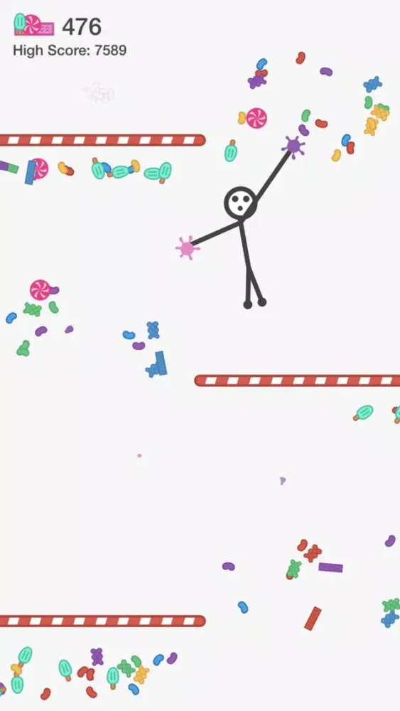 Tangkapan layar Sticky Stickman's Candy Climb