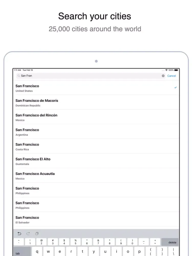 Ảnh chụp màn hình của Weather? World Weather & Clock iPad 