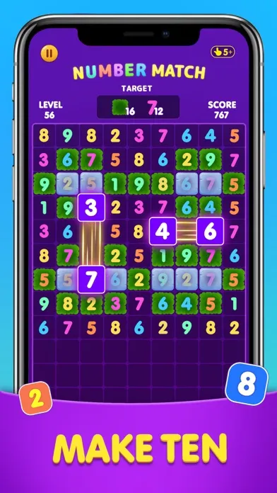 Number Match: Ten Crush Puzzle سکرین شاٹس