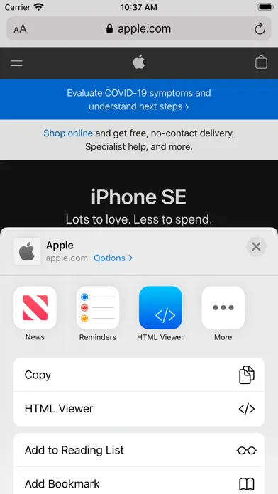 Zrzuty ekranu HTML Viewer Pro
