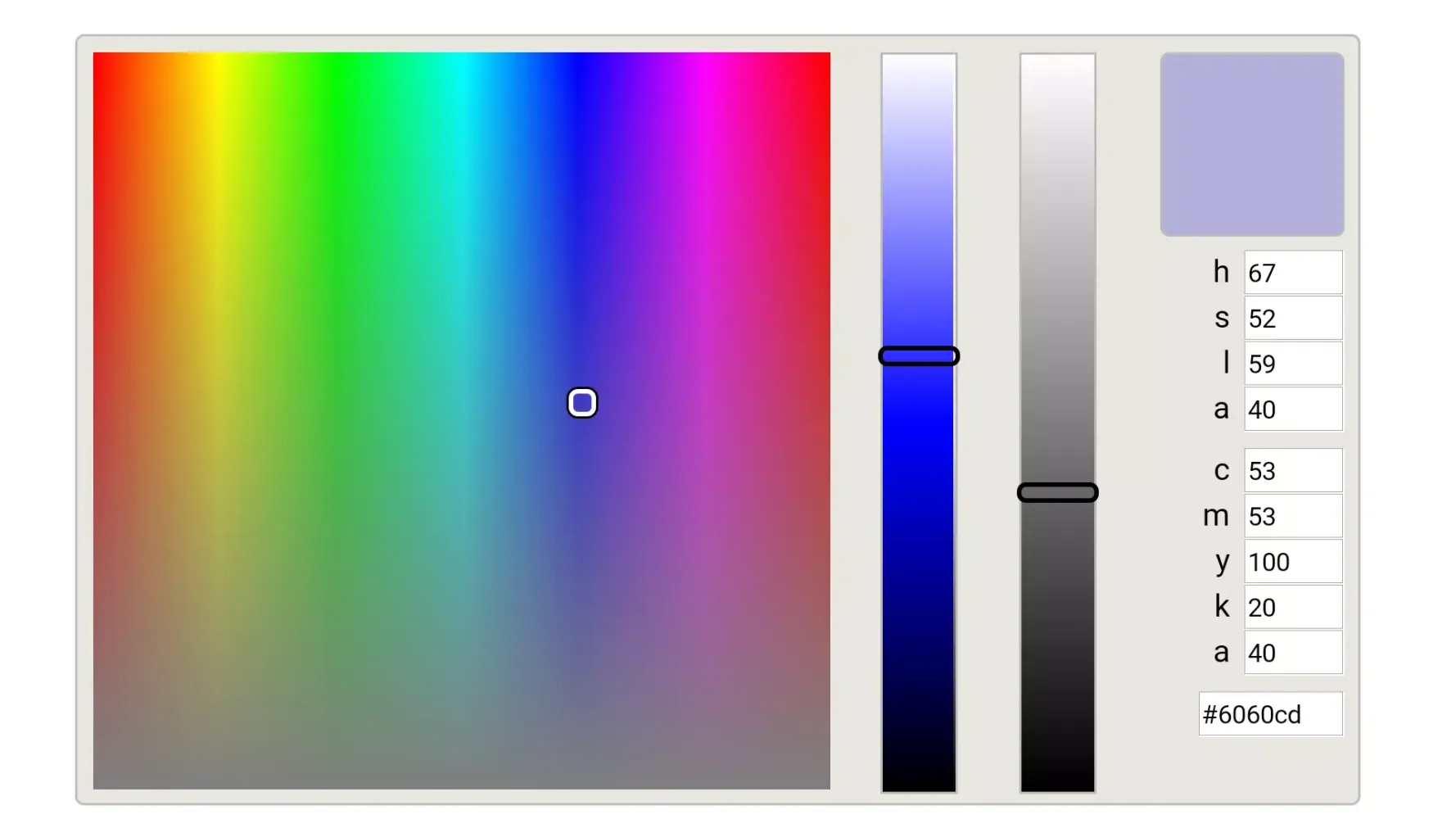 Tangkapan layar color picker (color search)