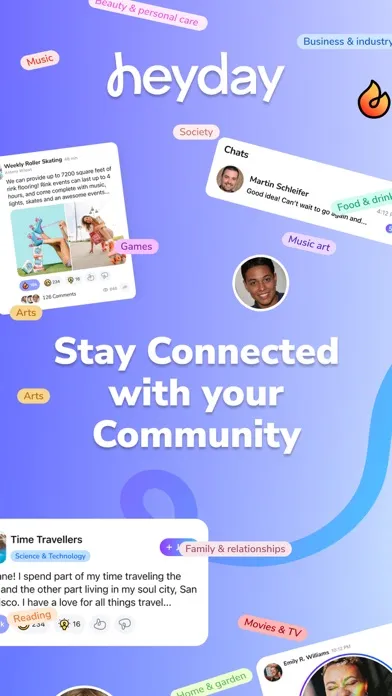 Скриншоты Heyday Messenger