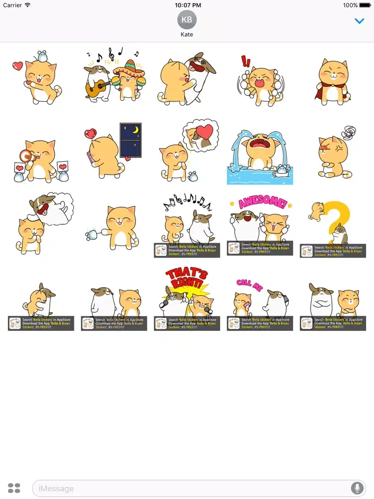 صور Bella's Love Story - Animated Sticker Set iPad 