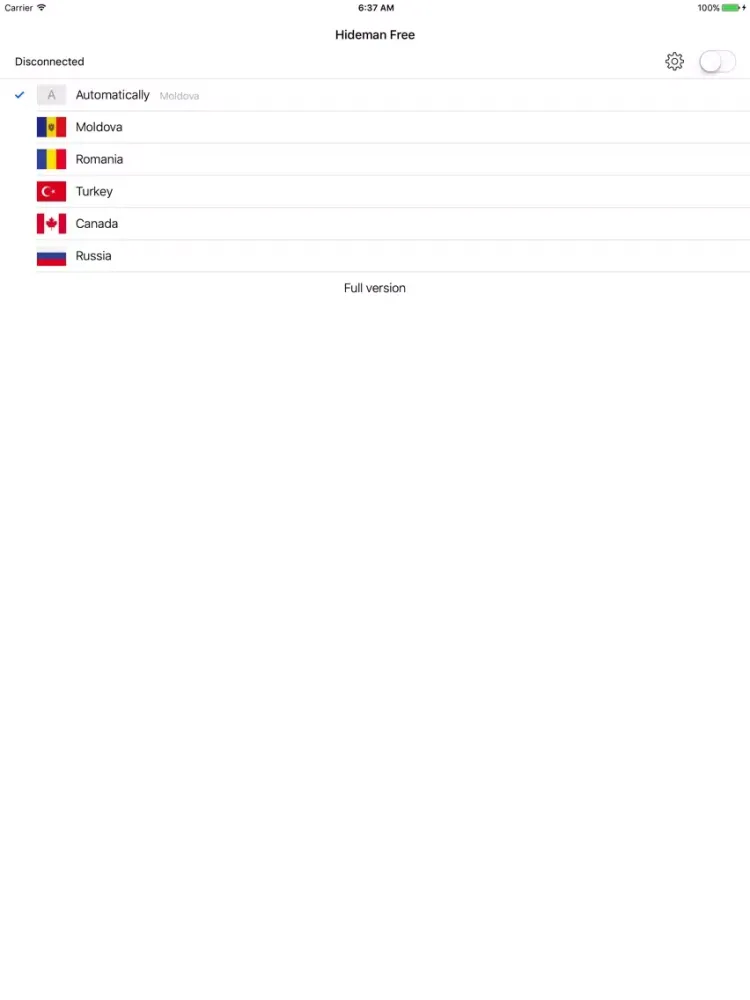Captures d'écran de Hideman Free VPN iPad 