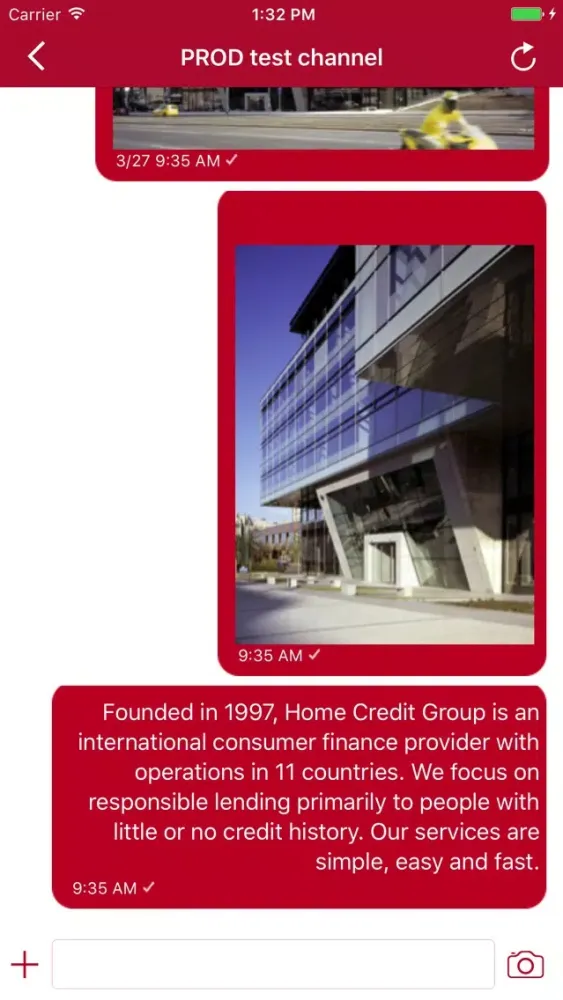 تصاویر Home Credit Message Hub