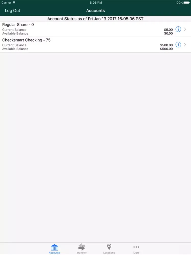 Capturas de tela do Oregon Pioneer FCU iPad 