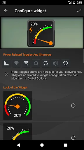 Screenshot di Gauge Battery Widget