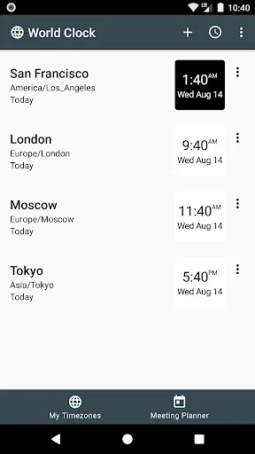 Tangkapan layar World Clock Widget 2024 Pro