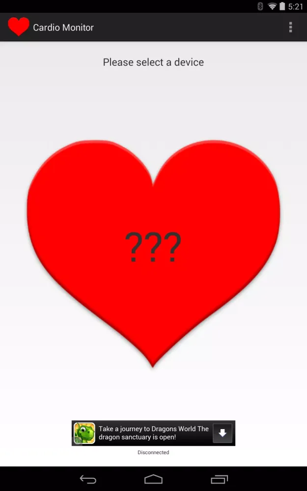 Capturas de tela do Bluetooth Heart Rate Monitor