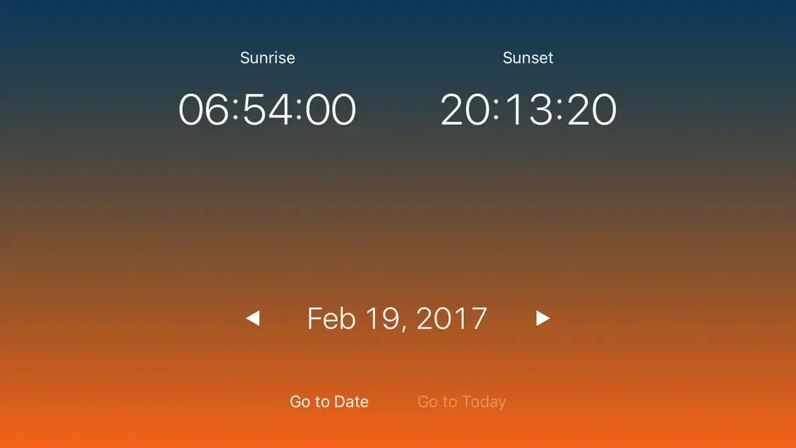 Screenshot di Sunrise: Simple sunrise sunset calculator