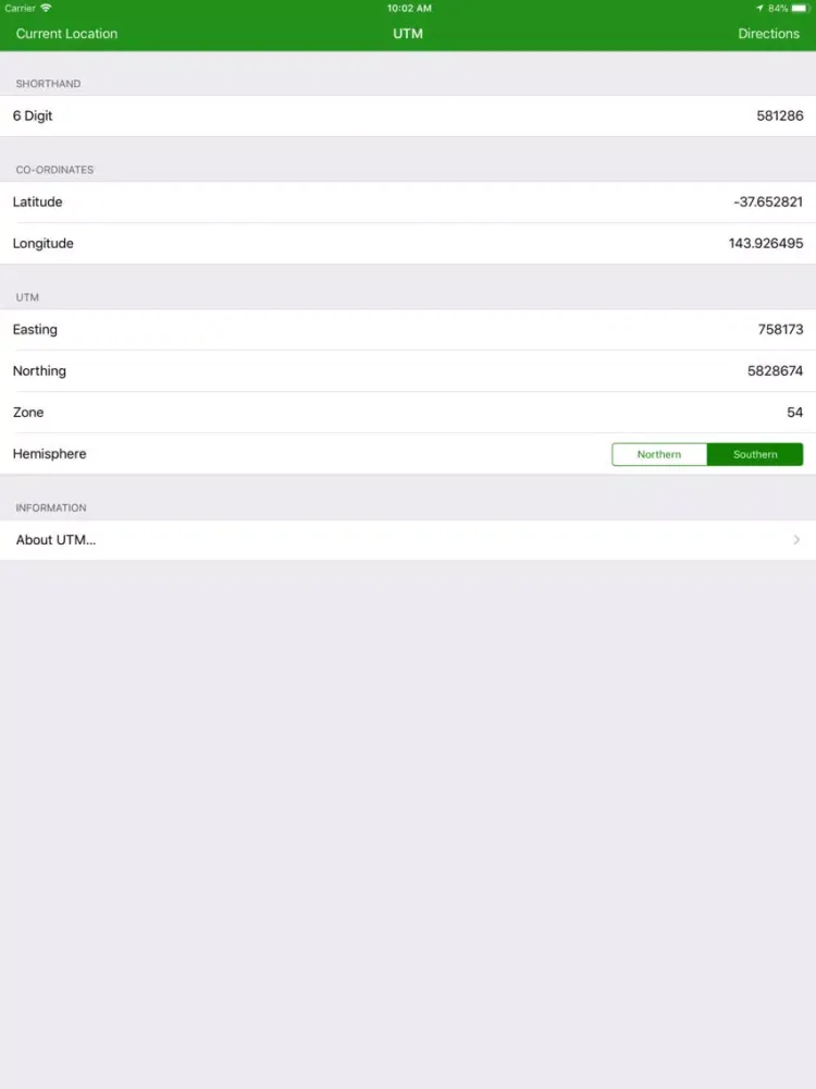 Ảnh chụp màn hình của UTM Converter iPad 