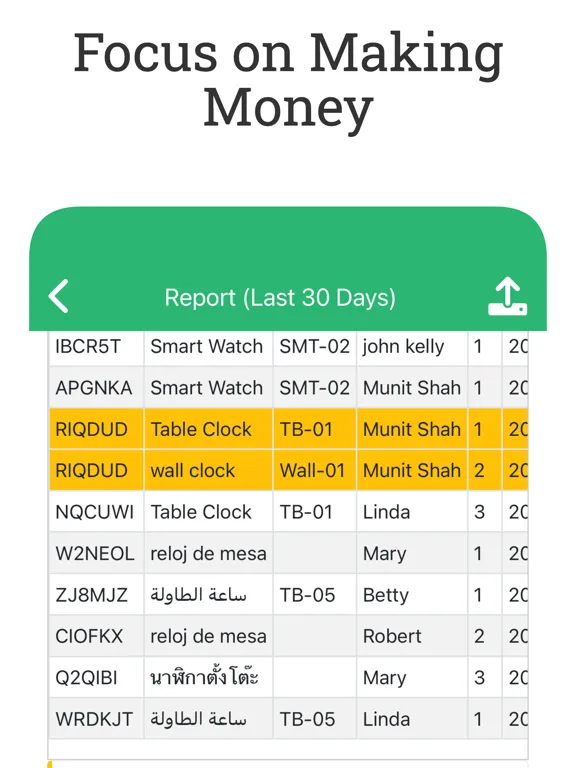 Screenshot di Daily Sales Record - POS, CRM iPad 