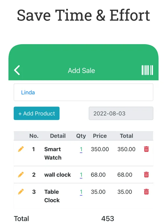 Screenshot di Daily Sales Record - POS, CRM iPad 