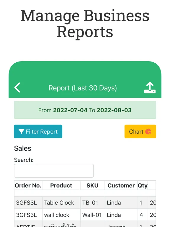 Screenshot di Daily Sales Record - POS, CRM iPad 