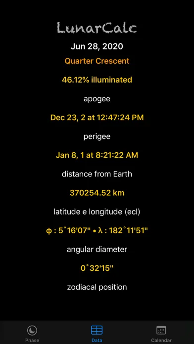 LunarCalc スクリーンショット
