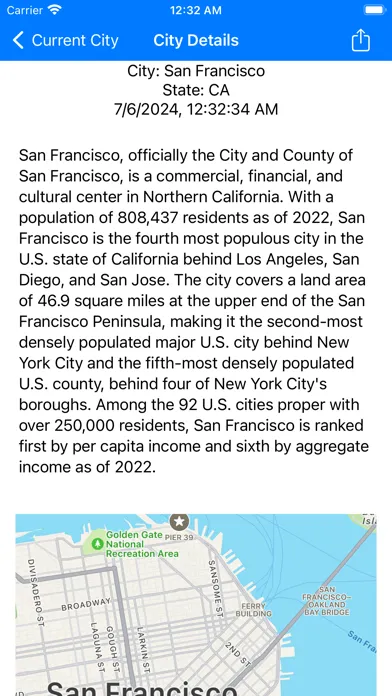 Capturas de tela do Current City