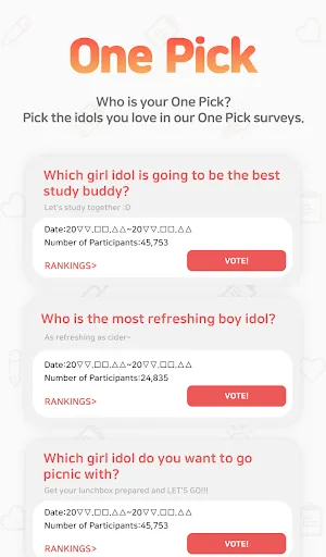 CHOEAEDOL – Kpop idol ranks Screenshots