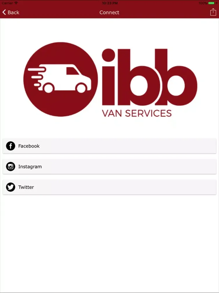 Screenshot di IBB Van Services iPad 